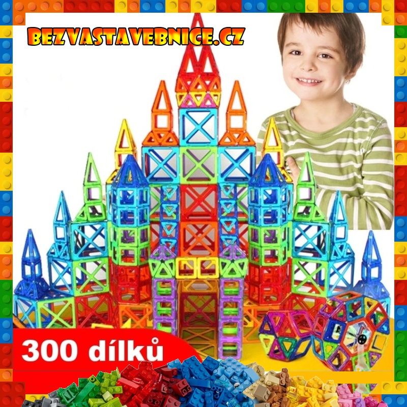 BD-TOYS Magnetická stavebnice IV. / 300ks (magnet300)