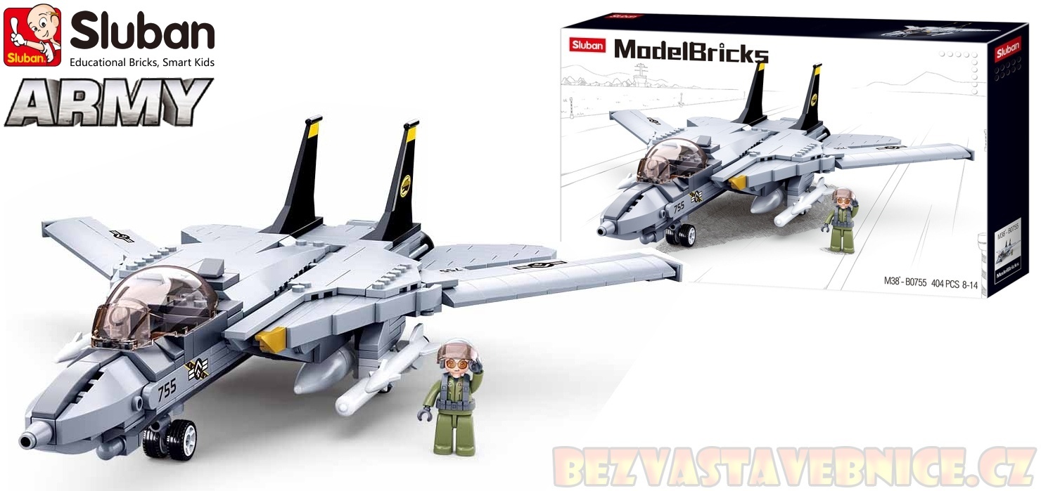 SLUBAN Army Model Bricks - Moderní stíhací letoun