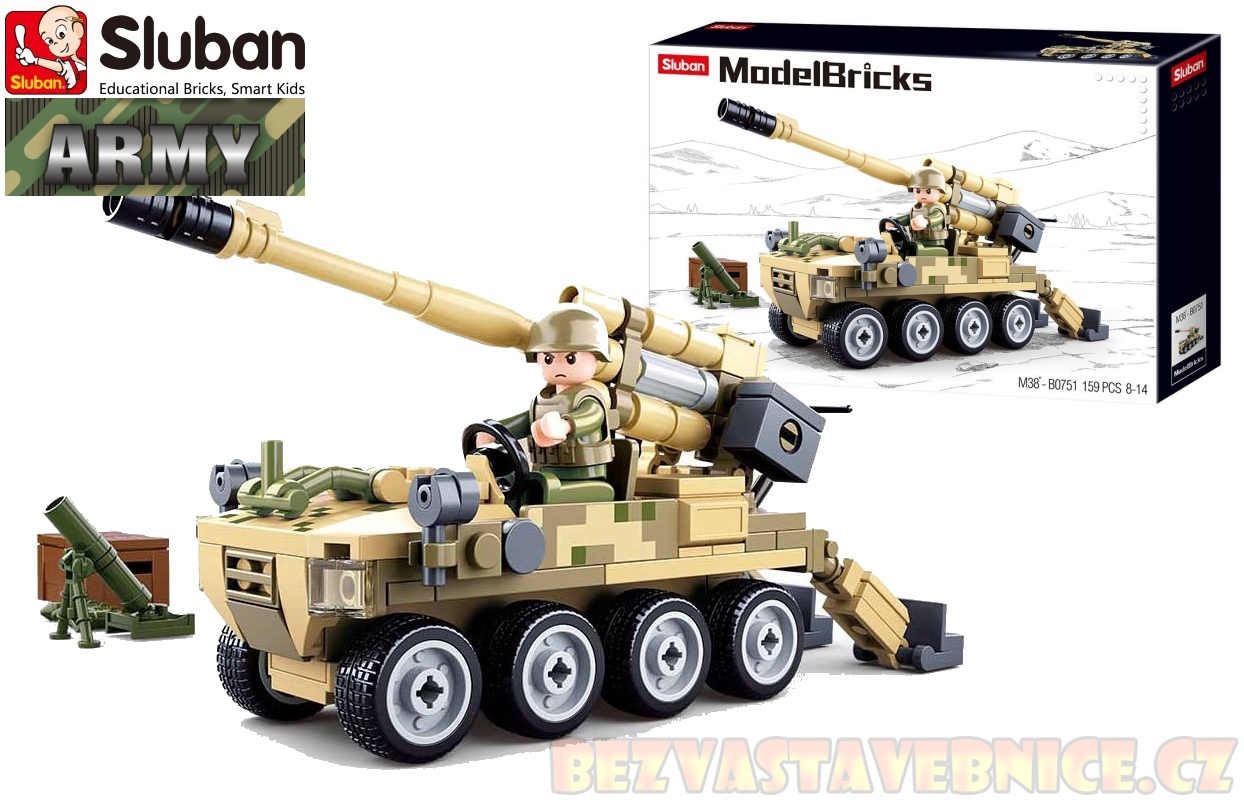SLUBAN Army - Mobilní kanón 8x8 s pozemním minometem B0751