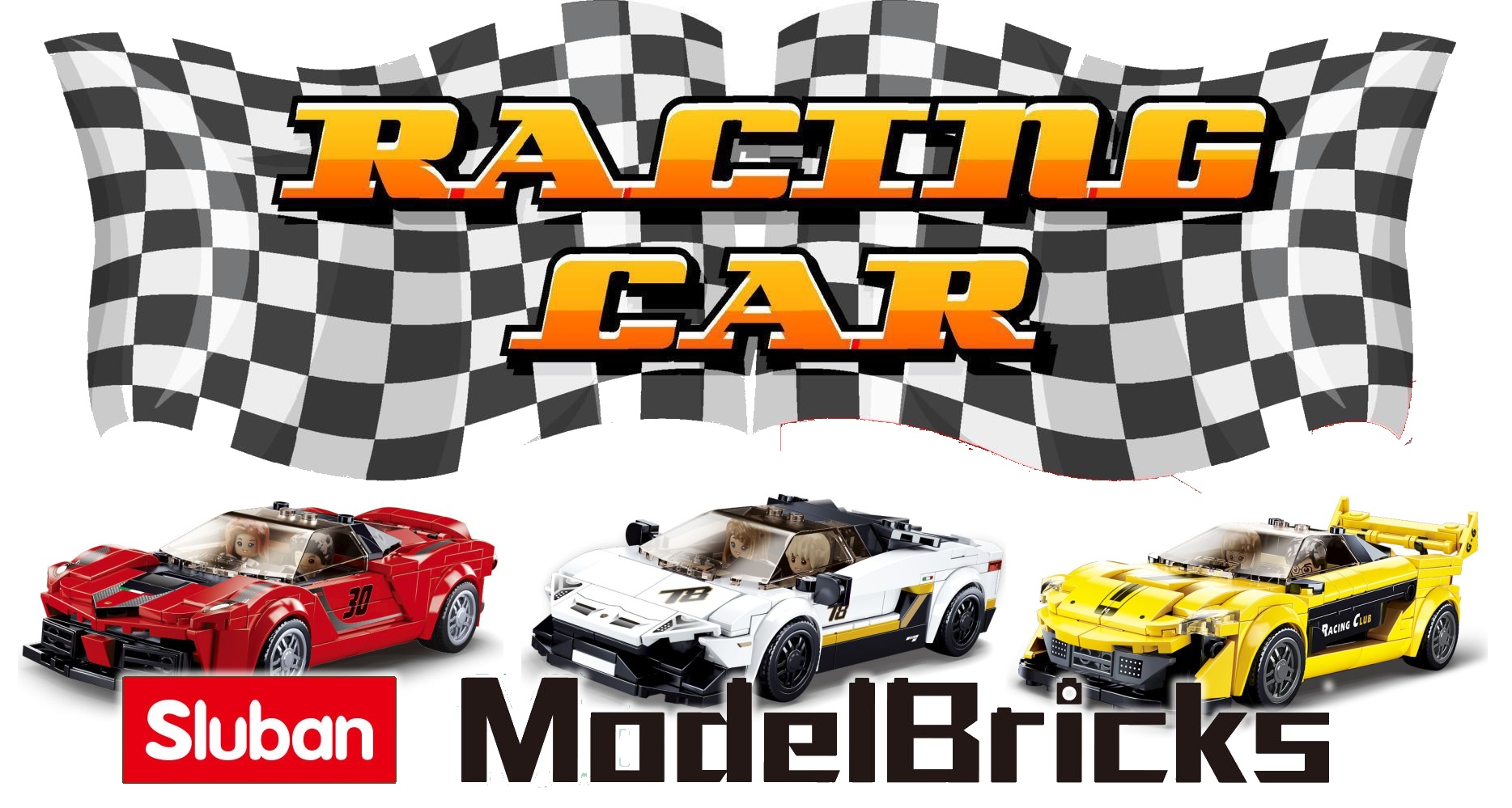 SLUBAN Cars - 3x Sports Cars B0955