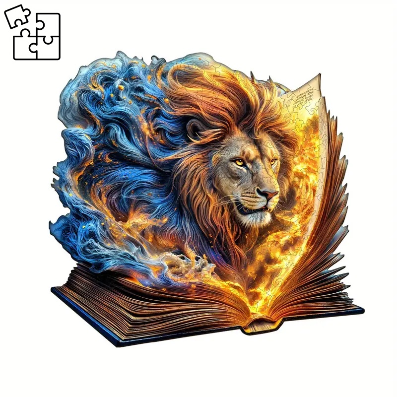 WOODPUZZ Lev v knize (puzzle)