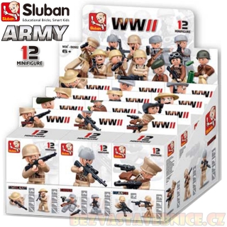 SLUBAN Figurky - Vojáci kombinovaná jednotka WWII - 1ks v sáčku