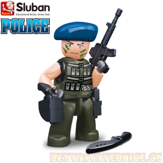 SLUBAN Figurky - Policajt v modrém baretu - 1ks v krabičce
