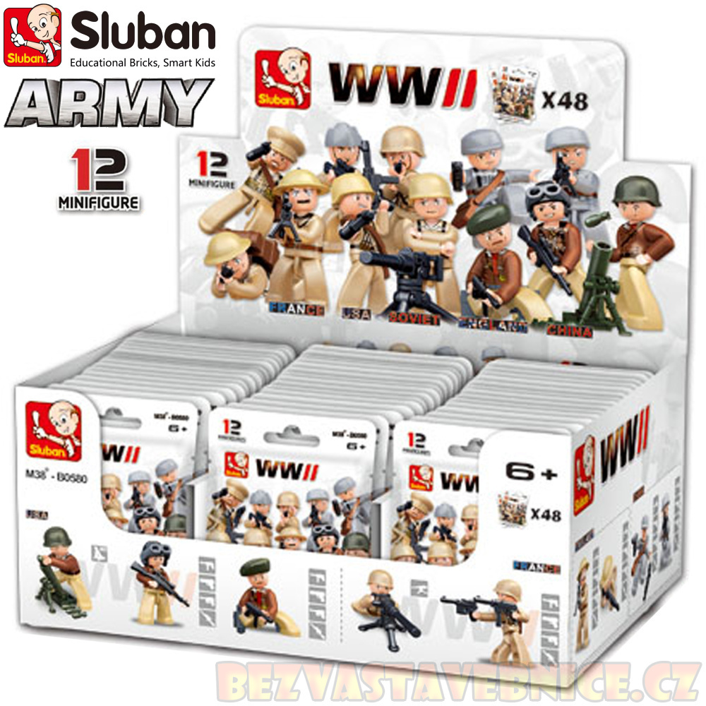 SLUBAN Figurky - Vojáci WWII - 1ks v sáčku