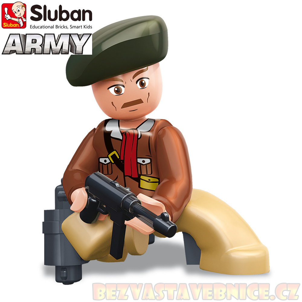 SLUBAN Figurky - US voják WWII - 1ks v krabičce