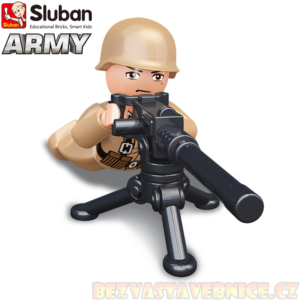 SLUBAN Figurky - Francouzský voják se zaměřovací puškou WWII - 1ks v krabičce