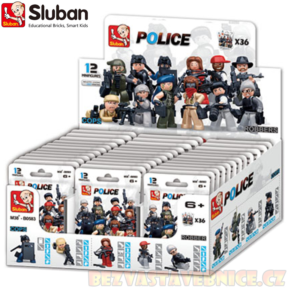 SLUBAN Policie - Policajti a zloději - Figurka 1ks v sáčku B0583